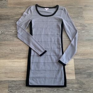 Xhilaration long sleeve sweater dress bodycon style and lightweight sz small